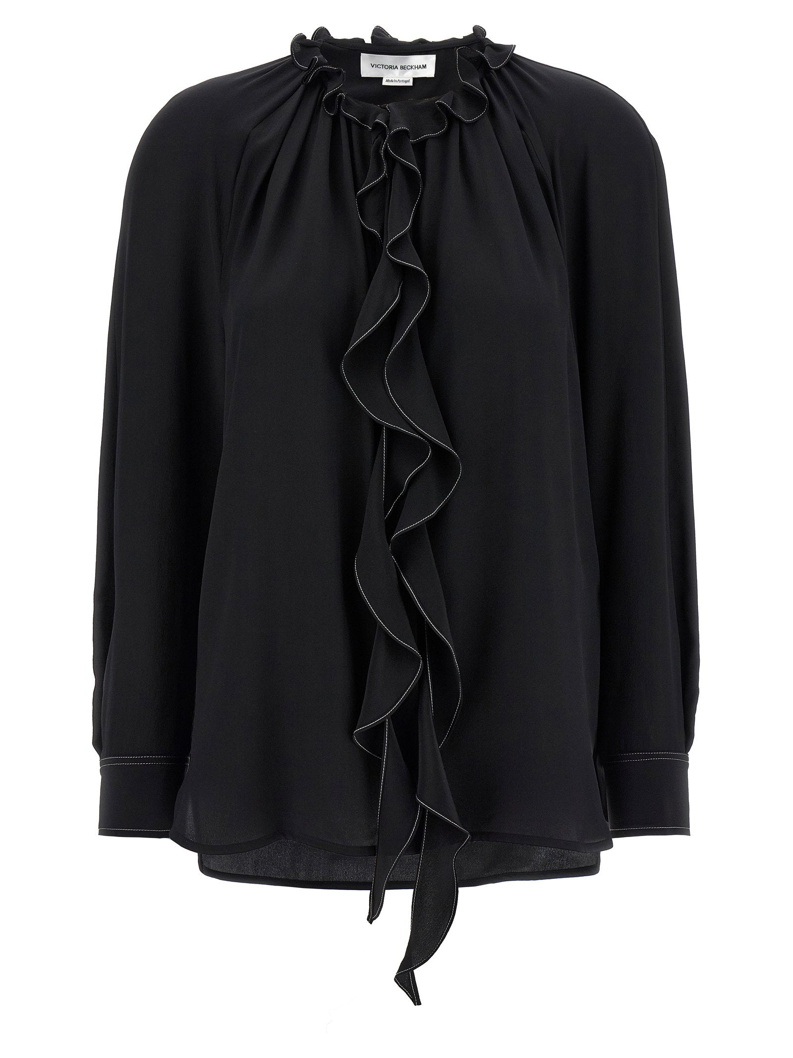 Victoria Beckham Ruffle Blouse Black