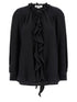 Victoria Beckham Ruffle Blouse Black