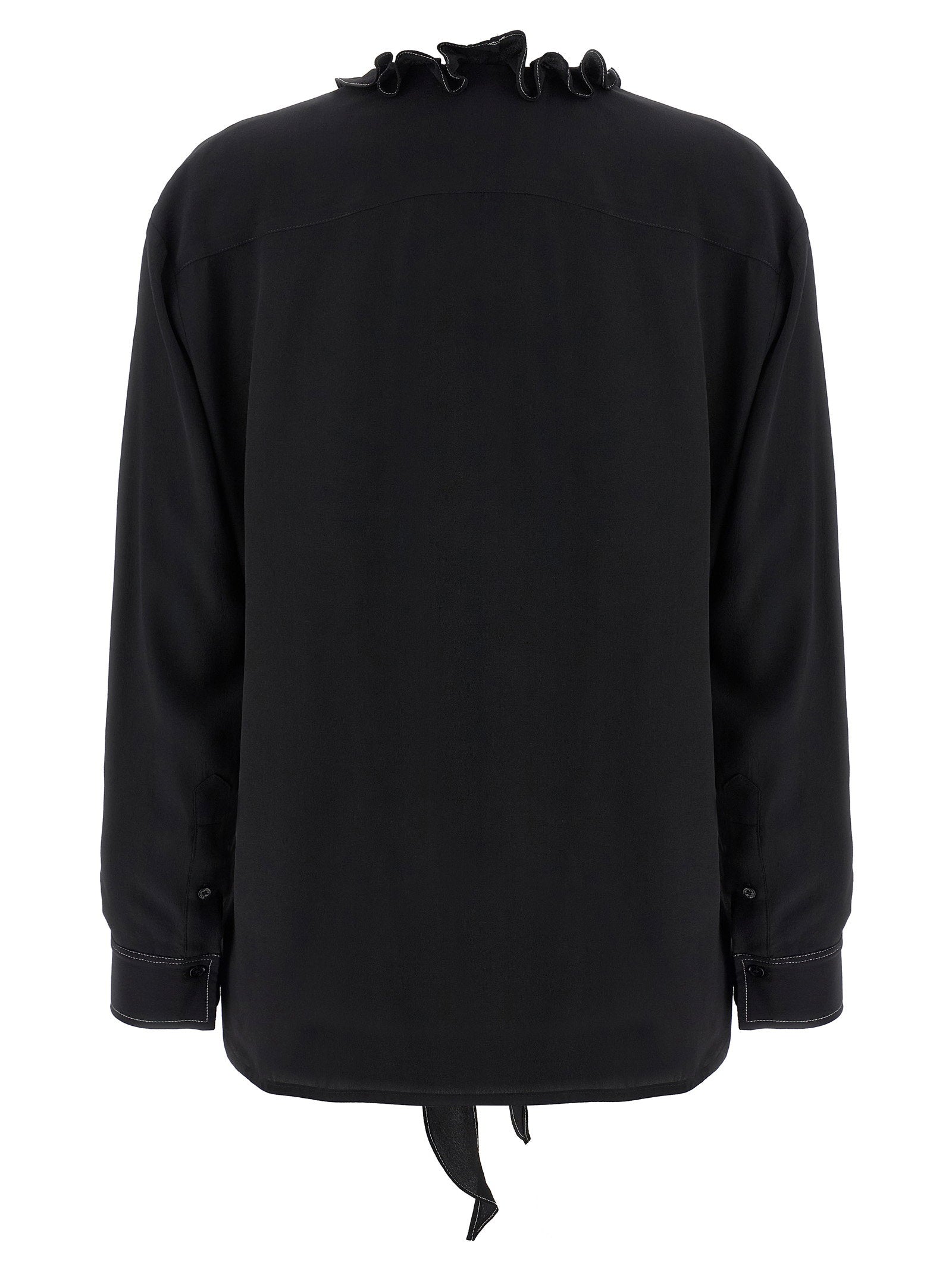 Victoria Beckham Ruffle Blouse Black