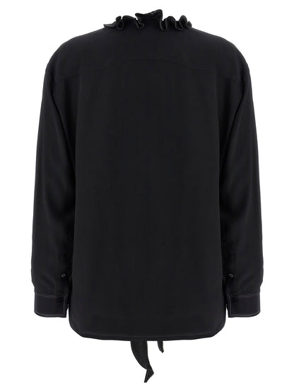 Victoria Beckham Ruffle Blouse Black