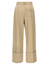 Victoria Beckham Maxi Turn-up Pants Beige