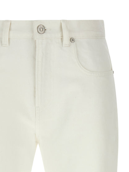 Victoria Beckham High Waist Jeans White