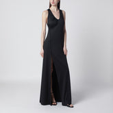 Victoria Beckham Long Jersey Dress With Slit Black