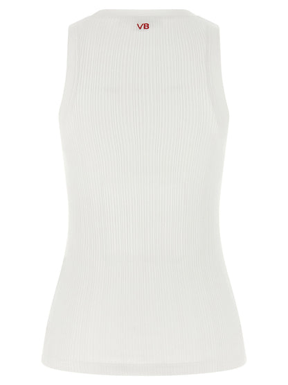 Victoria Beckham Rib Tank Top White
