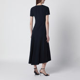 Victoria Beckham Blaire Gathered Midi Dress Blue
