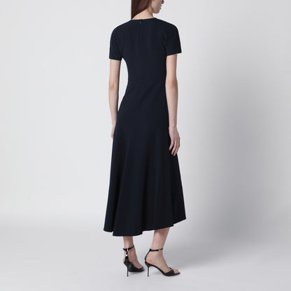 Victoria Beckham Blaire Gathered Midi Dress Blue