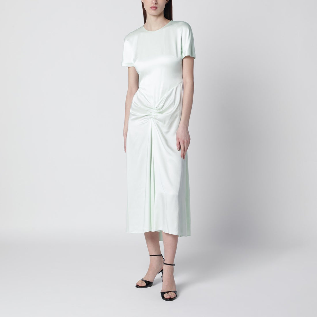 Victoria Beckham Blaire Midi Jersey Dress Green