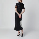 Victoria Beckham Eve Floral Satin Midi Dress Blue
