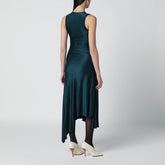 Victoria Beckham Twist Stretch Jersey Dress Blue