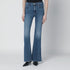 Mother Doozy Sneak Fray Flared Jeans Blue