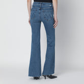 Mother Doozy Sneak Fray Flared Jeans Blue