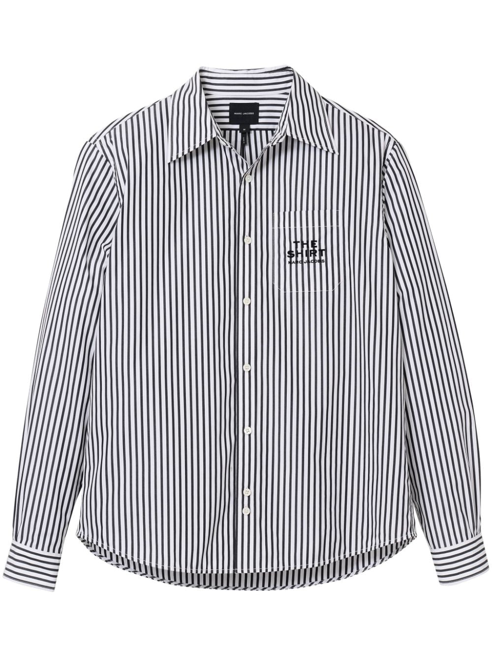 Marc Jacobs Vertical Stripe Cotton Shirt Black