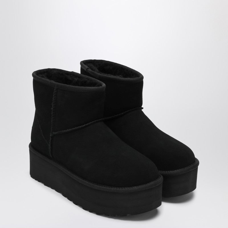 Ugg Classic Mini Platform suede boots black