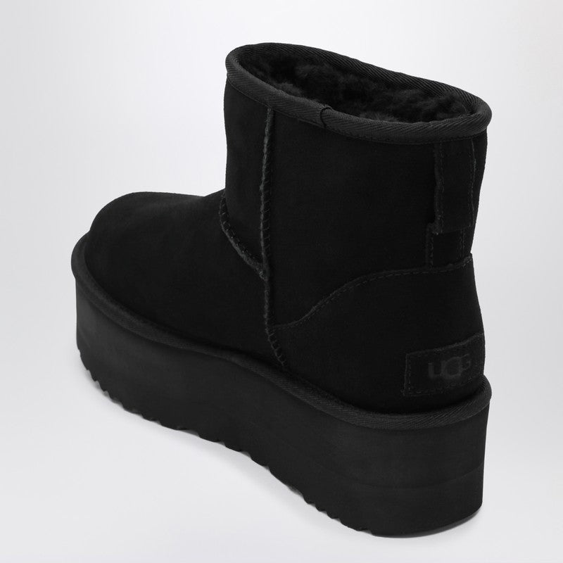 Ugg Classic Mini Platform suede boots black