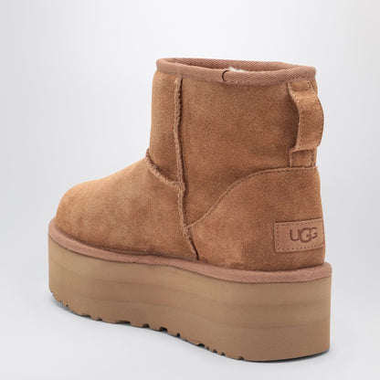 Ugg Classic Mini Platform Suede Boots Chestnut Brown