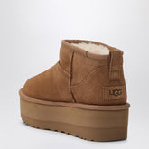 Ugg Classic Ultra Mini Platform Ankle Boots Chestnut Brown