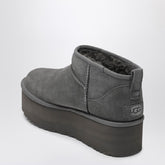 Ugg Classic Ultra Mini Platform Sheepskin Ankle Boots Grey