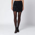 Rotate Black Mini Skirt With Beaded Fringes