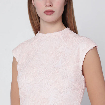 Rotate Short Pink Mesh Dress
