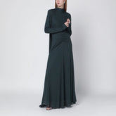 Rotate Long Green Dress With Rhinestones