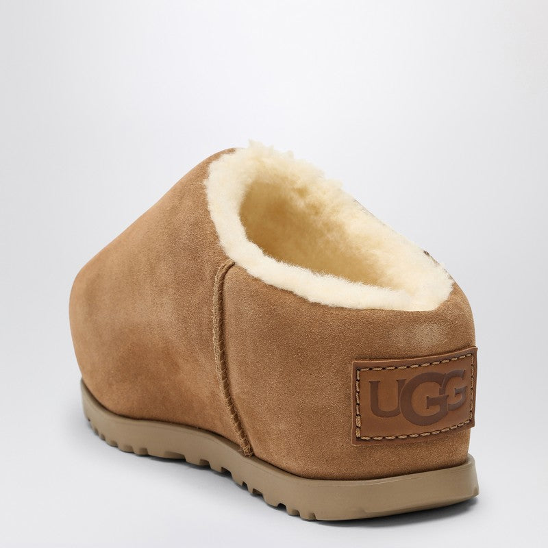 Ugg Pumped Chestnut Suede Slippers Brown