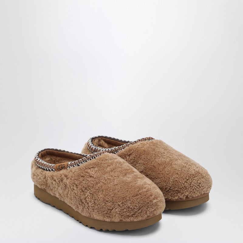 Ugg Tasman Maxi Curly Sheepskin Slippers Brown
