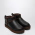 Ugg Classic Ultra Mini Ironwood Leather Ankle Boots Brown