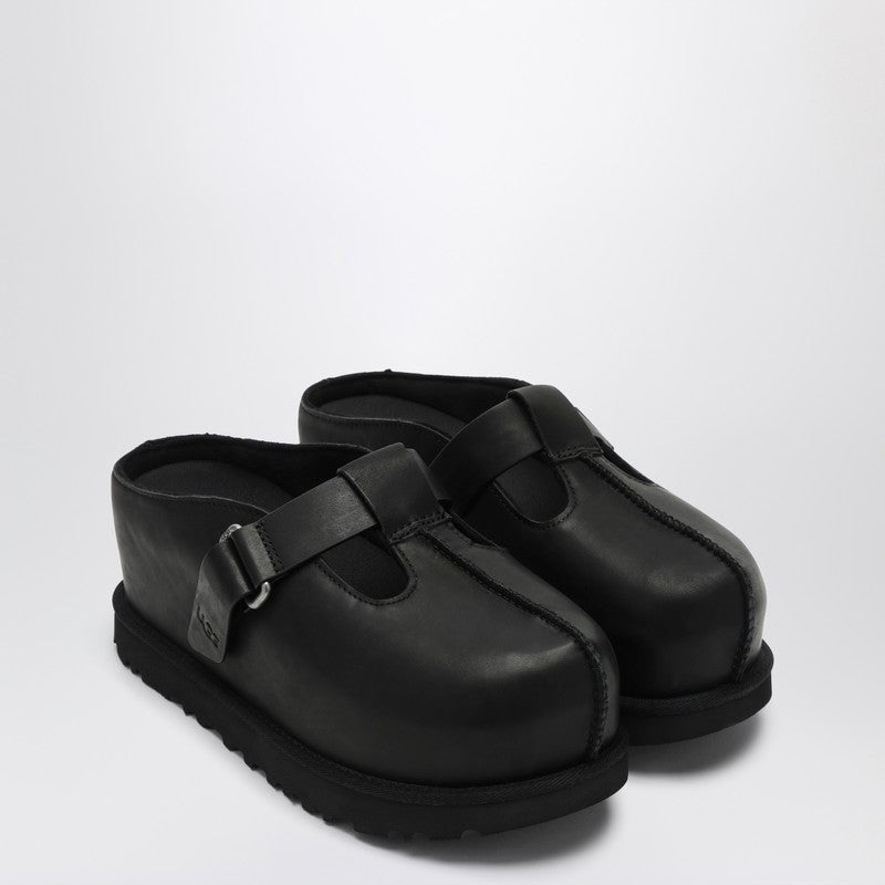 Ugg Goldenstar Hi Mules Leather Platform Black