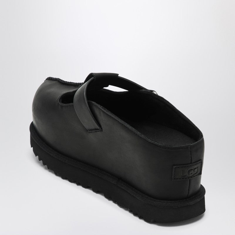 Ugg Goldenstar Hi Mules Leather Platform Black