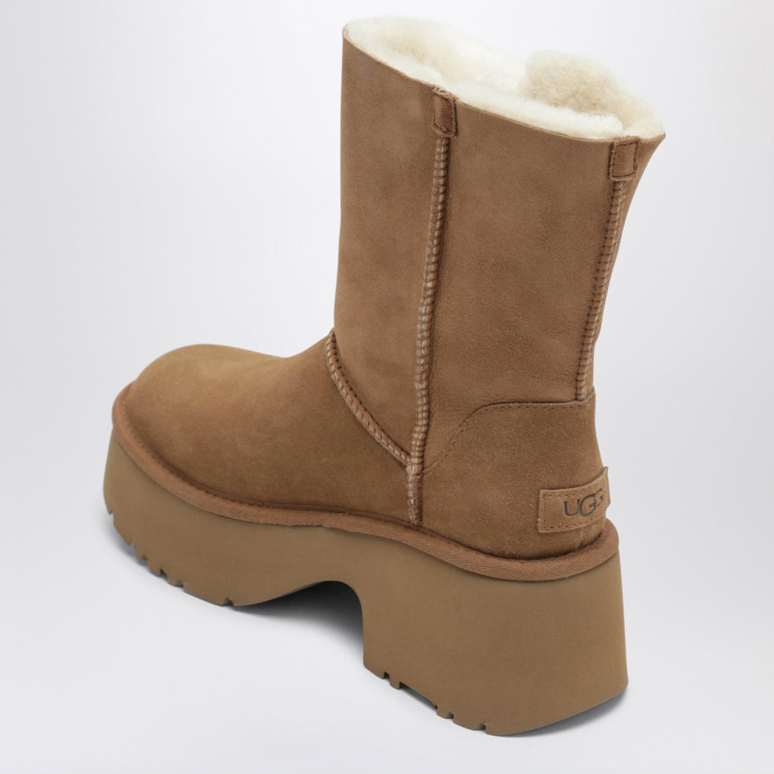 Ugg Classic Esmee Shearling Leather Foldover Boots Brown