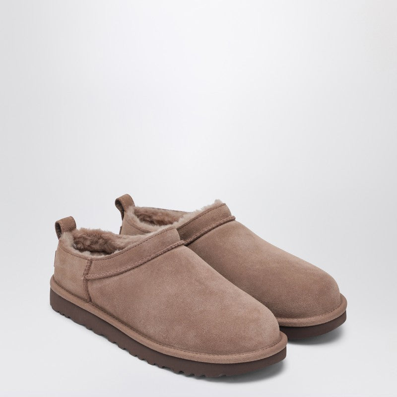 Ugg Micro Rocky Oak Reversed Shearling and Suede Ankle Boots Grey