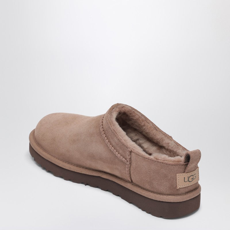 Ugg Micro Rocky Oak Reversed Shearling and Suede Ankle Boots Grey