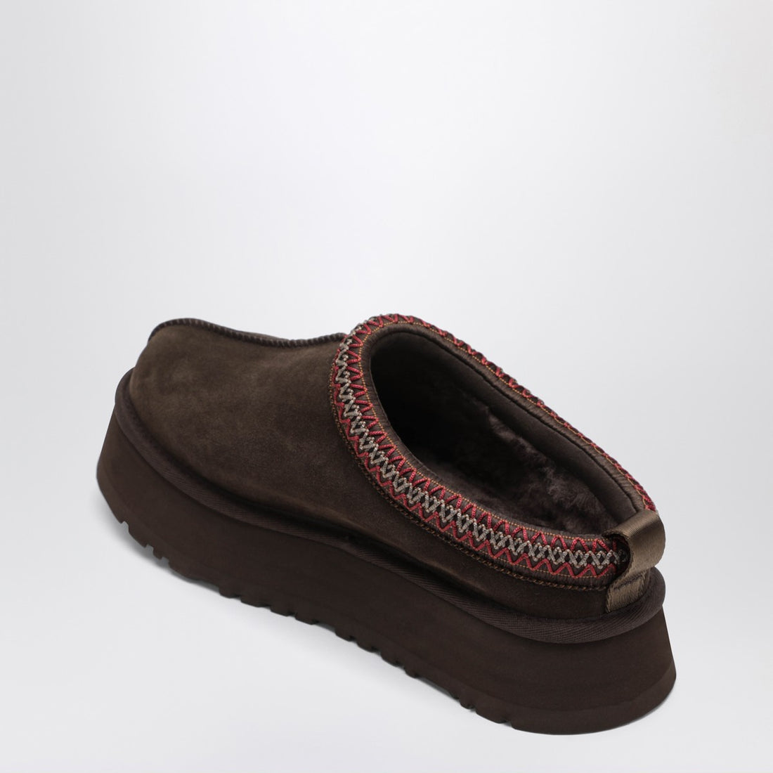 Ugg Brown Suede Tazz Platform Slippers Brown