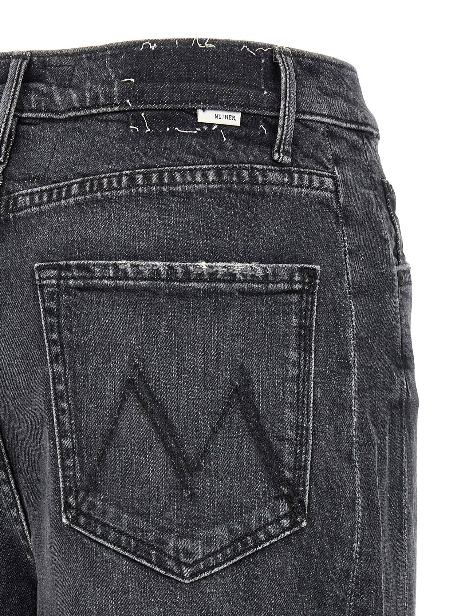 Mother The Half Pipe Cuff Jeans Gray