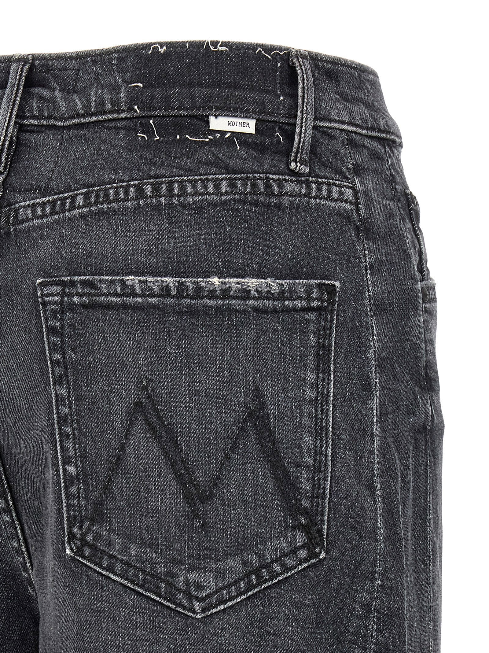 Mother The Half Pipe Cuff Jeans Gray