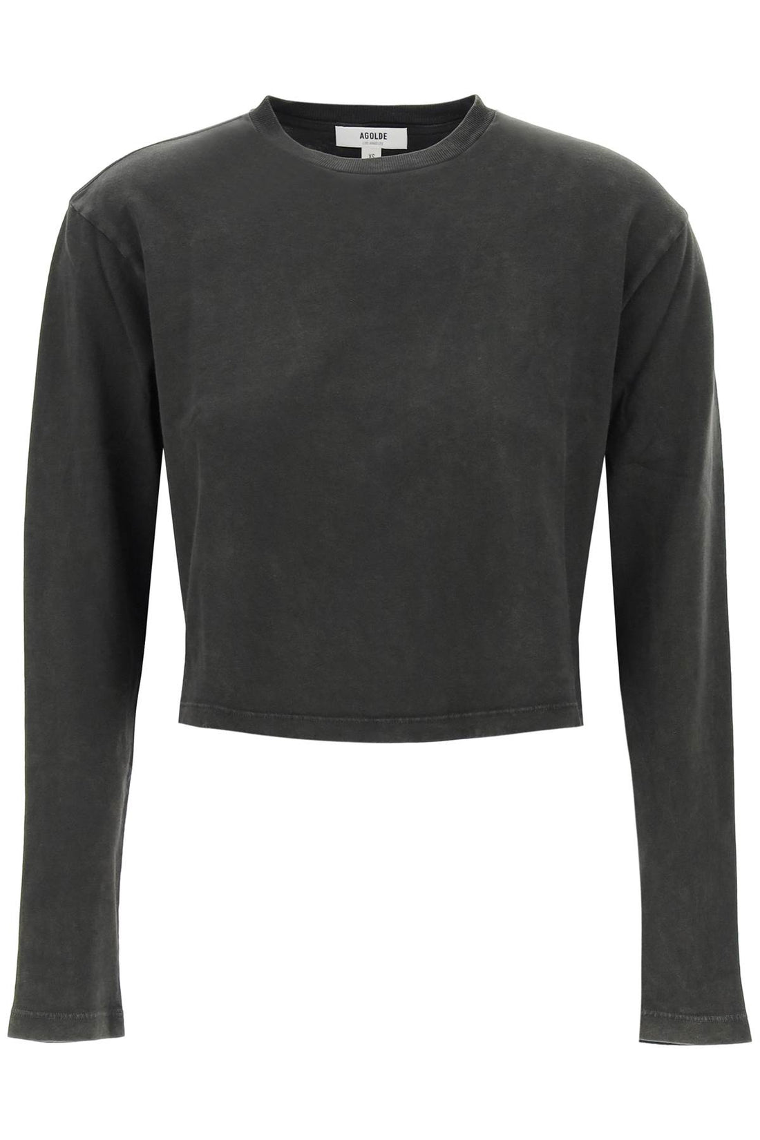 Cropped long-sleeved mason t-shirt