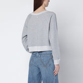 Victoria Beckham Constance crew-neck cotton sweatshirt grey mélange Grey
