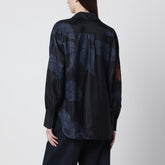 Victoria Beckham Floral Pattern Navy Shirt Blue