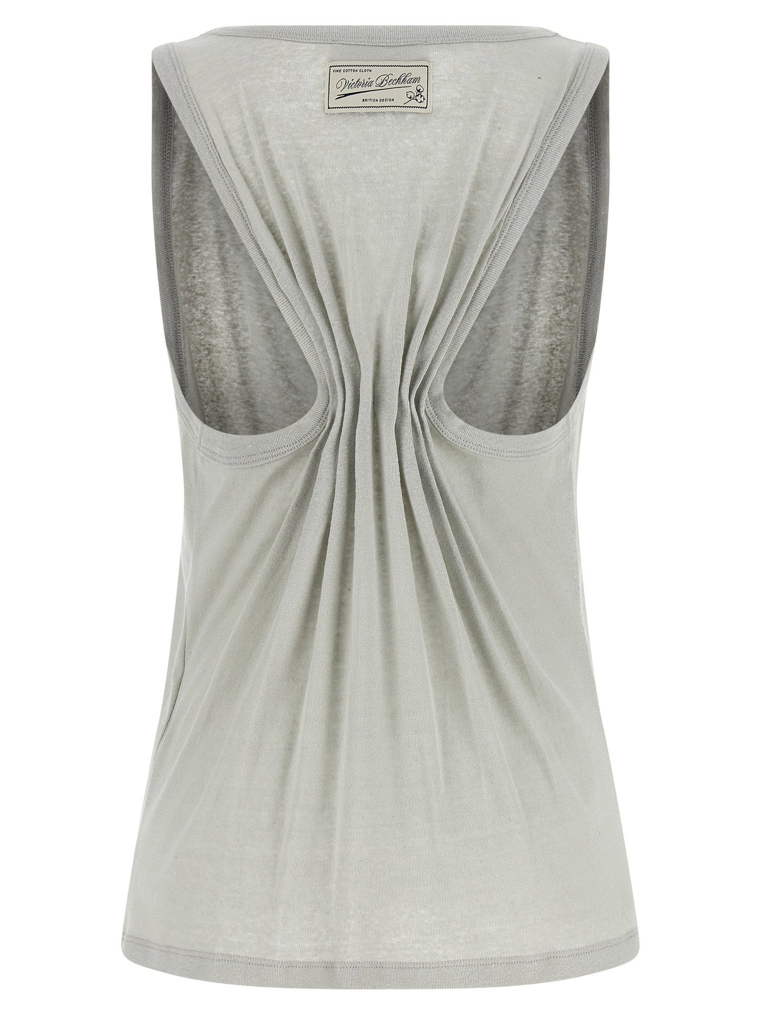 Victoria Beckham Split Tank Top Gray