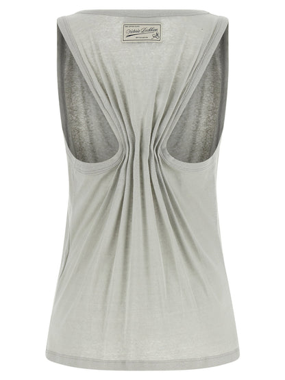 Victoria Beckham Split Tank Top Gray