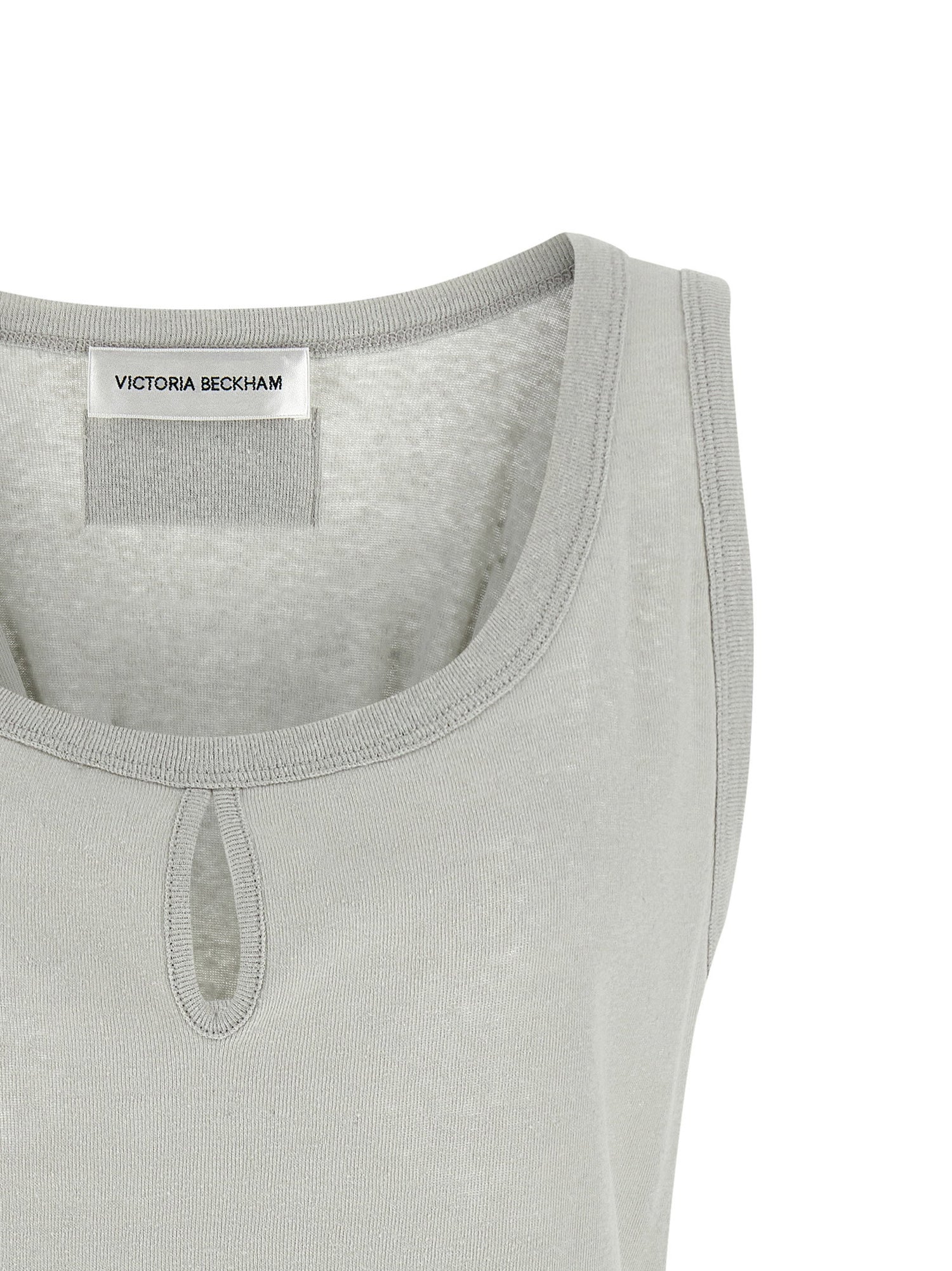 Victoria Beckham Split Tank Top Gray