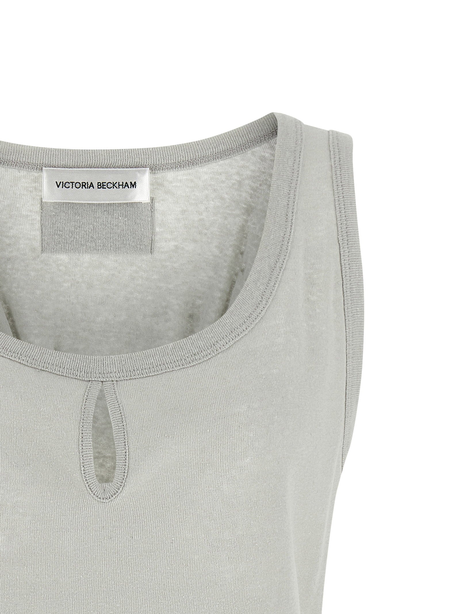 Victoria Beckham Split Tank Top Gray