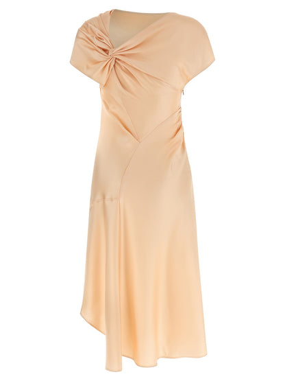 Victoria Beckham Asymmetric Twist Dress Pink
