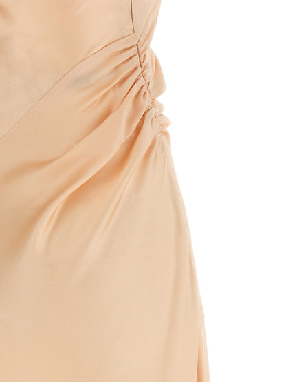 Victoria Beckham Asymmetric Twist Dress Pink