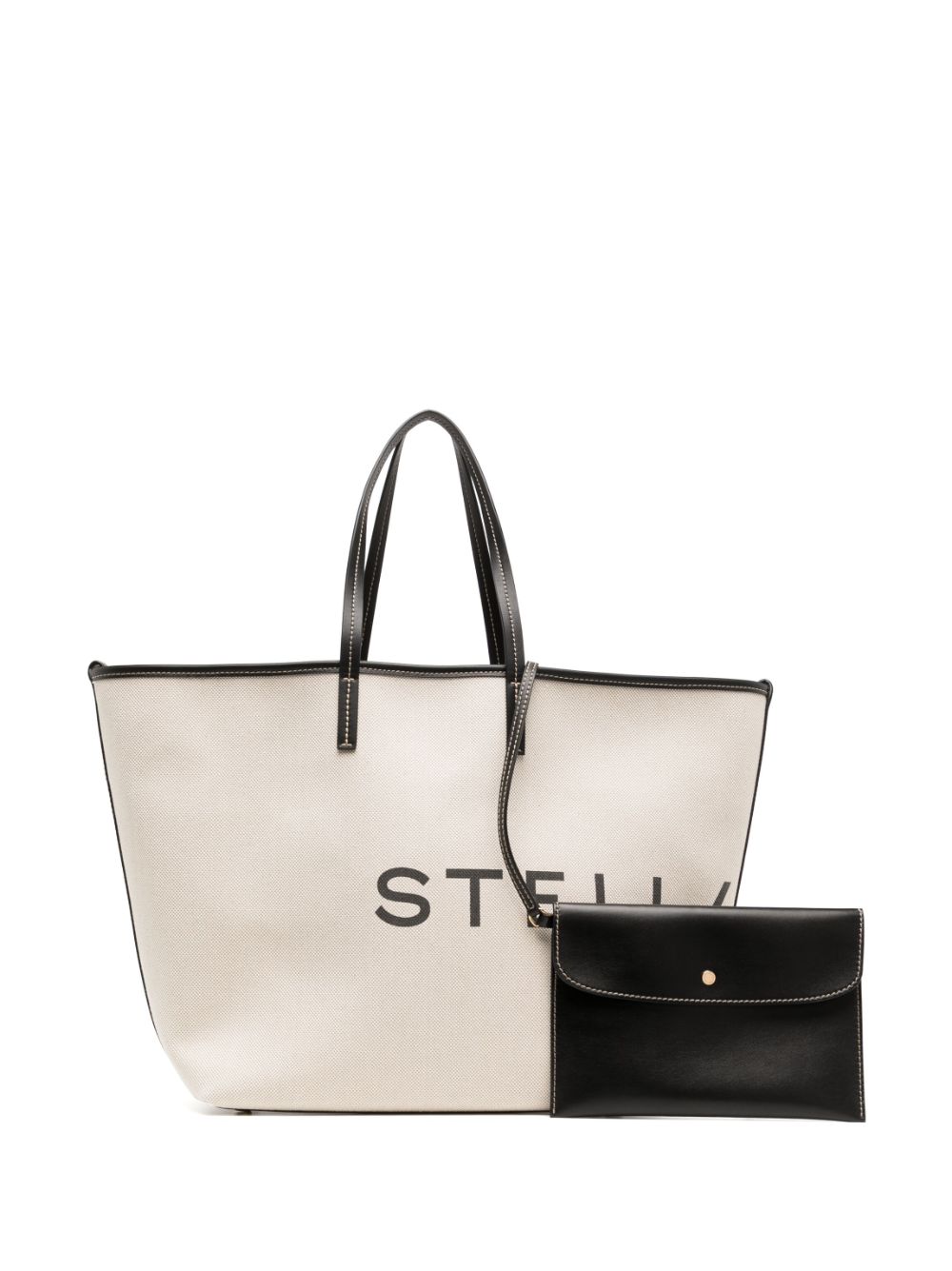 Stella McCartney logo-print cotton tote bag Beige