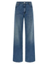 Mother The Rerun Zip Sneak Jeans Blue