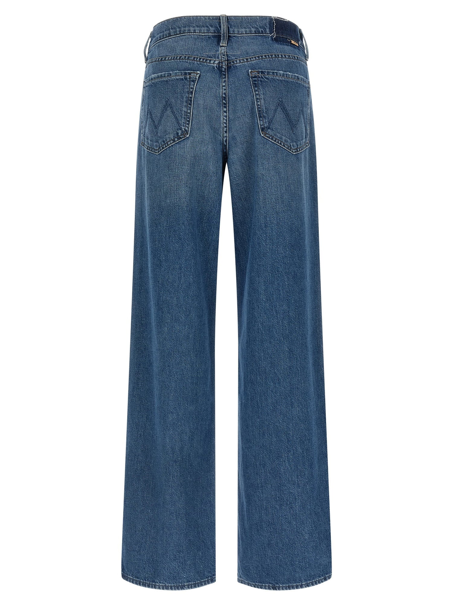 Mother The Rerun Zip Sneak Jeans Blue