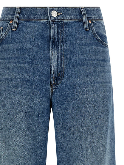 Mother The Rerun Zip Sneak Jeans Blue