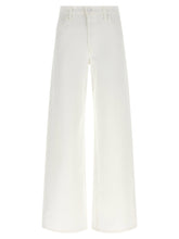 Mother The Rerun Zip Sneak Jeans White