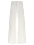 Mother The Rerun Zip Sneak Jeans White